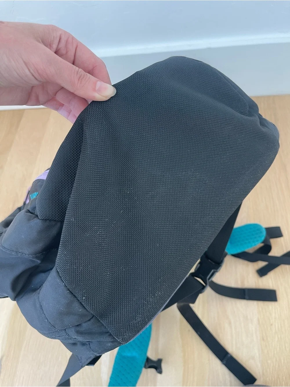 The North Face Surge Black Kokomo Green Purple Lilac Violet Travel Backpack